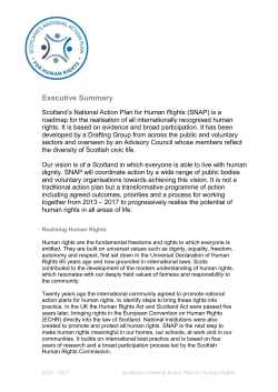 Executive - Scotland`s National Action Plan for Human Rights