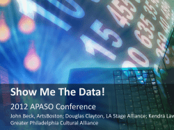 Show Me the Data!