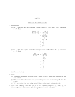 Solutions to Math 425 Homework 3 1. (Exercise 2.2.2) (a) Let ϵ > 0