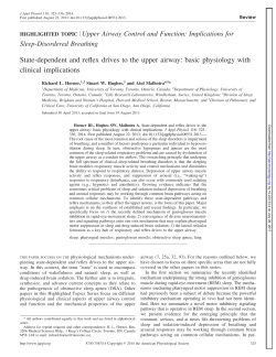 State-dependent and reflex drives to the upper airway