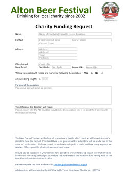 Charity Funding Request