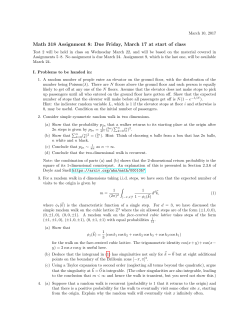 Math 318 Assignment 8: Due Friday, March 17 at start of