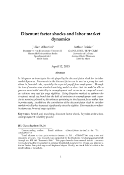Discount factor shocks and labor market dynamics