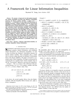 A Framework For Linear Information Inequalities