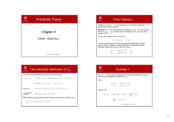 Chapter 4 Order Statistics