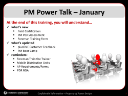 Confidential Information * Property of Power