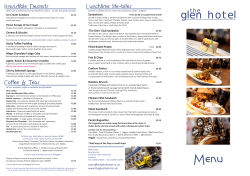 Menu - The Glen Hotel