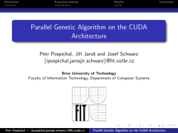 Parallel Genetic Algorithm on the CUDA Architecture