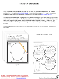 Simple CBT Worksheets - Autism Teaching Strategies