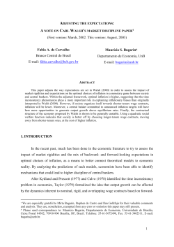 A note on Carl Walsh`s market discipline paper[t]