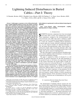 Lightning Induced Disturbances in Buried Cables&mdash;Part I: Theory