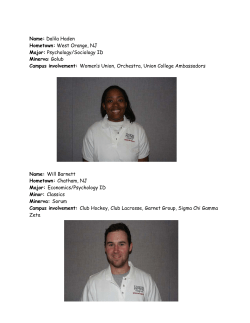Psychology/Sociology ID Minerva: Golub Campus