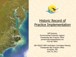 BMPs and the Chesapeake Bay Watershed Model