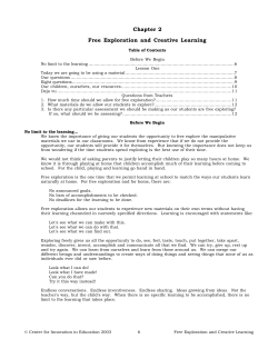 Chapter 2 Free Exploration and Creative Learning