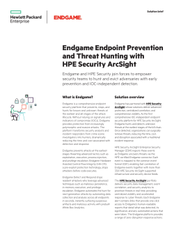 Endgame Endpoint Prevention and Threat Hunting with HPE