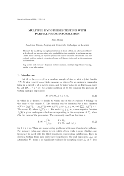 multiple hypotheses testing with partial prior information