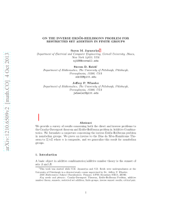 ON THE INVERSE ERDOS-HEILBRONN PROBLEM FOR