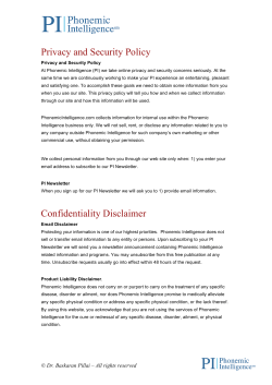 PI Privacy and Security Policy website (v2)