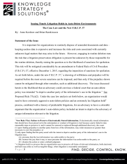 Issuing Timely Litigation Holds in Auto