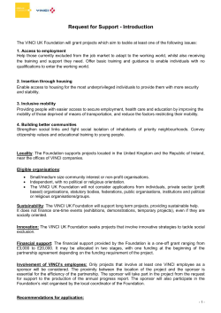 Dossier de demande de soutien