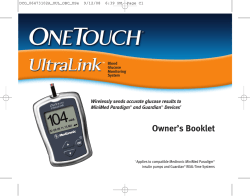 Owner`s Booklet - Medtronic Diabetes