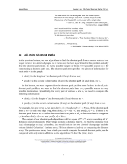 All-Pairs Shortest Paths