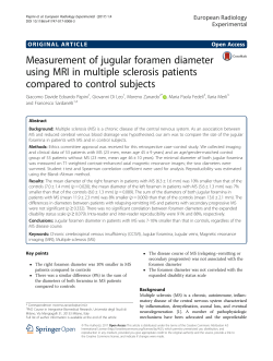 Measurement of jugular foramen diameter using MRI in multiple