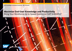 Maximize End-User Knowledge and Productivity