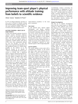 Improving team-sport player`s physical performance with altitude