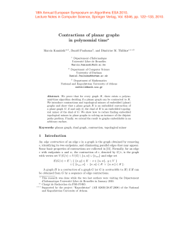 Contractions of planar graphs in polynomial time*