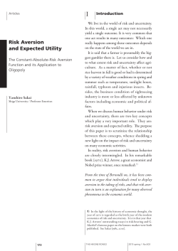 Risk Aversion and Expected Utility