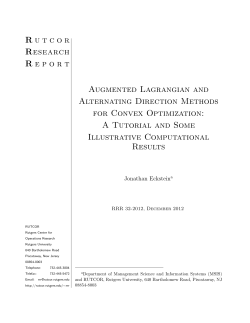 Augmented Lagrangian and Alternating Direction Methods