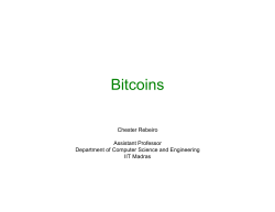 Bitcoins - Dept of CSE, IIT Madras