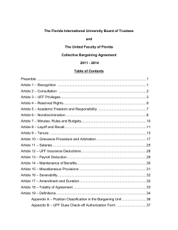 The Florida International University Board of - UFF