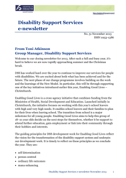 disability support services nov 2013