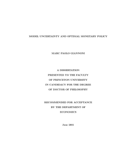 Model Uncertainty and Optimal Monetary Policy