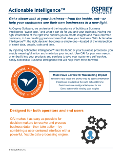 Actionable Intelligence