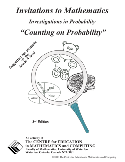 Counting on Probability - CEMC