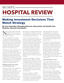 Becker`s Hospital article reprint: Making
