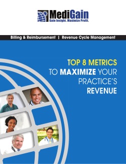 TOP 8 METRICS TO MAXIMIZE YOUR PRACTICE`S REVENUE
