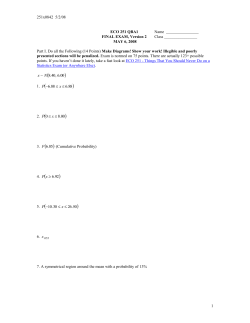 eco 251 formula list - West Chester University`s - On