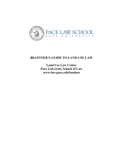 land use primer - Pace Law School