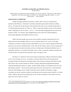 ANCHORS and FRAMES and THEMES