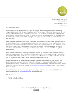 YOUR NAME HERE - Golf Marathon 2016