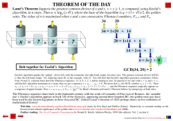 Lam&eacute;`s Theorem - Theorem of the Day