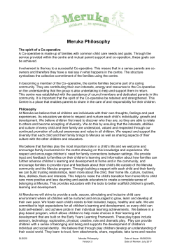 Meruka Philosophy - Meruka Childcare Co