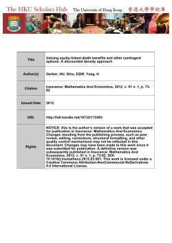 Title Valuing equity-linked death benefits and other contingent options