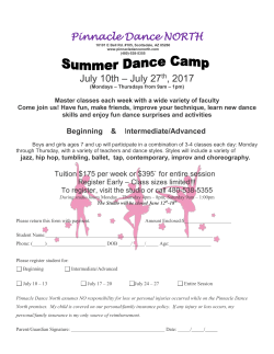 Summer Dance Camp 2017