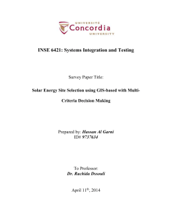 Solar Energy Site Selection using GIS-based with Multi