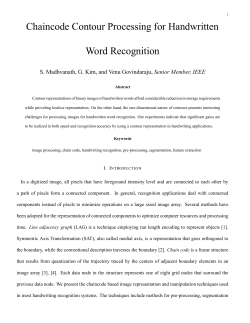 Chaincode Contour Processing for Handwritten Word